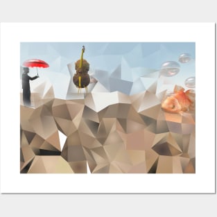 Abstract desert scene Posters and Art